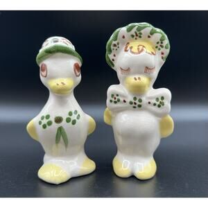 Rio Hondo Pottery Ma & Pa Duck Figurines 1940s California Ceramics 5” Tall